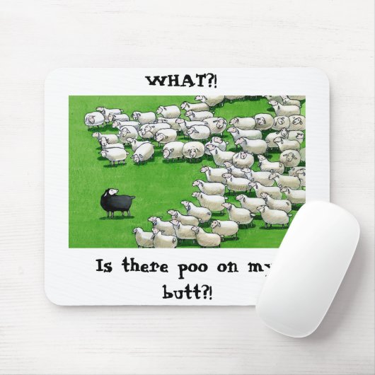 Lange Lämmer verloren: klebriger Hintern Mousepad (Mit Mouse)
