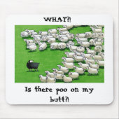 Lange Lämmer verloren: klebriger Hintern Mousepad (Vorne)