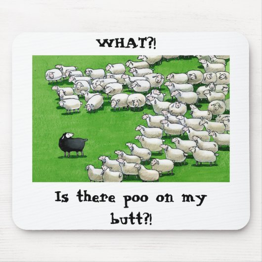 Lange Lämmer verloren: klebriger Hintern Mousepad (Vorne)