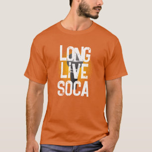 LANGE LEBE SOCA in Grunge Weißer Schrift T-Shirt