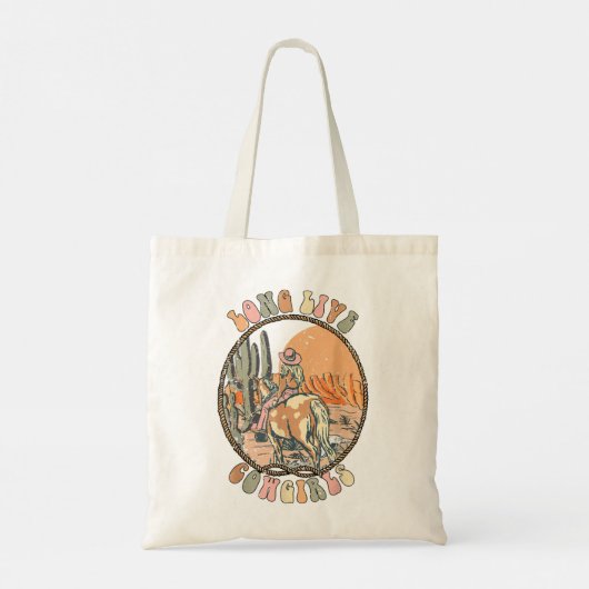 Lange lebe Western Frauen, Yeehaw Cowgirl Western Tragetasche (Rückseite)