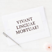 Lange lebende Tote Sprachen - Lateinisch Rechteckiger Aufkleber (Umschlag)