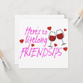 Lange Lebensfreunde Weingärten Karte (Vorderseite/Rückseite Beispiel)