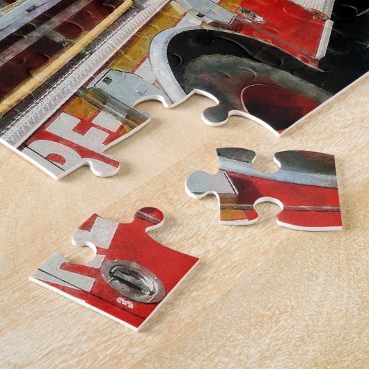 Lange Leiter auf Löschfahrzeug Puzzle (Seite)