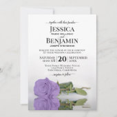 Lange Lila Rose Laventore Einladung (Vorderseite)