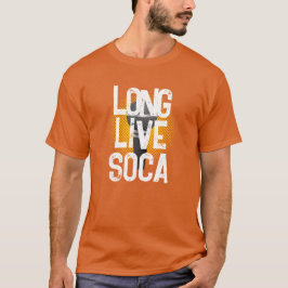 LANGE LIVE SOCA in Grunge White Text T-Shirt