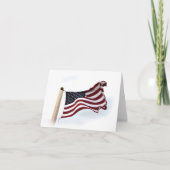 Lange Mai es die amerikanische Flagge zu schwingen Karte (Vorderseite)