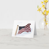 Lange Mai es die amerikanische Flagge zu schwingen Karte (Gelbe Blume)