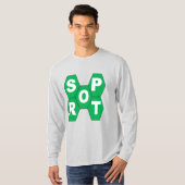 Lange Männerasche-T-Shirts DESIGN SPOR T-Shirt (Vorne ganz)