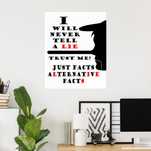 Lange Nase Alternative Fakten Wert Poster Papier