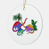 Lange Necked Dinosaurier-Familie Keramikornament (Links)