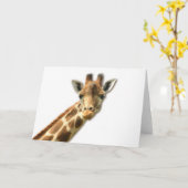 Lange Necked Giraffe Grußkarte Karte (Gelbe Blume)