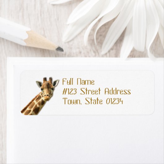 Lange Necked Giraffe Mailing Labels (Insitu)