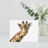 Lange Necked Giraffe Postkarte (Stehend Vorderseite)