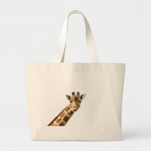 Lange Necked Giraffen-Leinwand-Tasche Jumbo Stoffbeutel (Vorne)