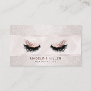 Lange Rose Gold Glittering Lashes Lashes Makeup Ar Visitenkarte