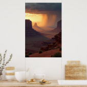 Lange Schatten, ferner Regen Poster (Küche)