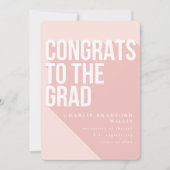 LANGE SCHATTEN GLÜCKWUNSCH ZUM GRAD BLUSH EINLADUNG (Vorderseite)