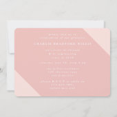 LANGE SCHATTEN GLÜCKWUNSCH ZUM GRAD BLUSH PINK EINLADUNG (Rückseite)