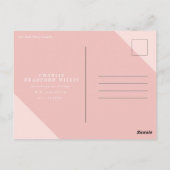 LANGE SCHATTEN GLÜCKWUNSCH ZUM GRAD BLUSH PINK POSTKARTE (Rückseite)