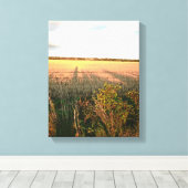 lange Schatten und Herbstfarben ländlicher Landsch Leinwanddruck (Insitu (Holzboden))