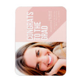 LANGE SCHATTENGLÜCKWÜNSCHE ZUM GRAD BLUSH PINK INV MAGNET (Vertikal)