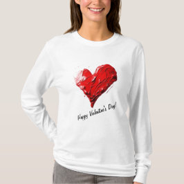 Lange Schlange T - Shirt Valentinstag