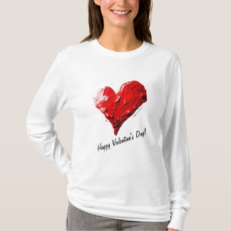Lange Schlange T - Shirt Valentinstag