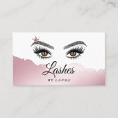 Lange schöne Lashes Augen und Brows Hand gezogen Visitenkarte (Vorderseite)