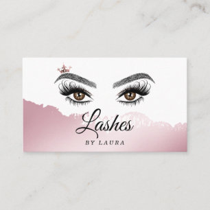 Lange schöne Lashes Augen und Brows Hand gezogen Visitenkarte