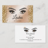 Lange schöne Lashes Augen und Brows Hand gezogen Visitenkarte (Vorne/Hinten)