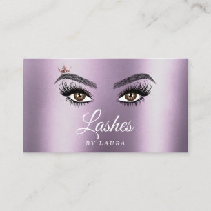 Lange schöne Lashes Augen und Brows Hand gezogen Visitenkarte