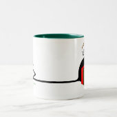 Lange Schwanz-Weihnachtskatze Zweifarbige Tasse (Mittel)