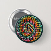 Lange, seltsame Reise Button (Vorne & Hinten)