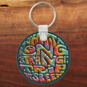 Lange, seltsame Reise Schlüsselanhänger (Vorderseite)