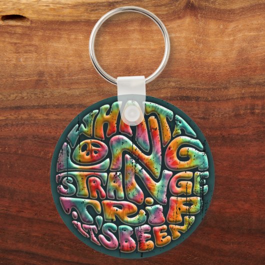 Lange, seltsame Reise Schlüsselanhänger (Vorderseite)