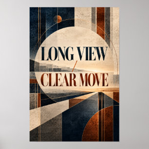 Lange Sicht Klare Bewegung Moderne geometrische Ty Poster