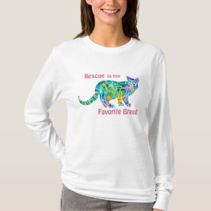 Lange Sleeved Katzen-Rettungs-Shirts T-Shirt