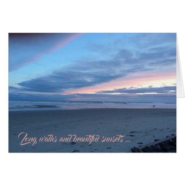 Lange Spaziergänge und Sonnenuntergänge am Strand (Vorderseite (Horizontal))