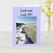 LANGE STRAND-LONLEY MIR! KARTE (Gelbe Blume)