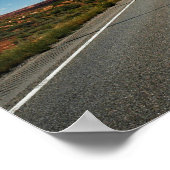 Lange Straße, lange Wolken Poster (Ecke)