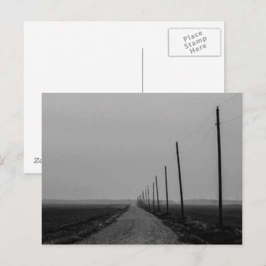Lange Straße nach Nirgendwo Postkarte (Vorne/Hinten)