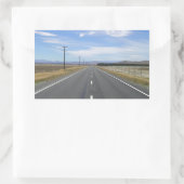 lange Straße Rechteckiger Aufkleber (Tasche)