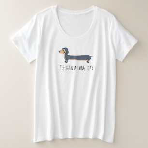 Lange Tag Dackel Frauen Plus Größe Grundlegende T Große Größe T-Shirt