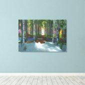 Lange Tageswanderungen Leinwand drucken (Insitu (Holzboden))