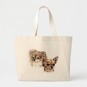 Lange und glatte Mantel-Chihuahua Jumbo Stoffbeutel