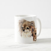 Lange und glatte Mantel-Chihuahua Kaffeetasse (VorderseiteRechts)