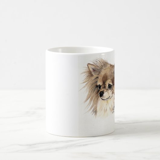 Lange und glatte Mantel-Chihuahua Kaffeetasse (Mittel)