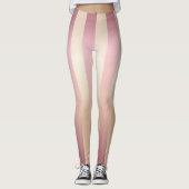 Lange vertikale Rose, Elfenbein, Stripe-Leggings Leggings (Vorderseite)