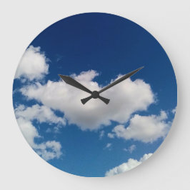 Lange weiche Wolke Große Wanduhr